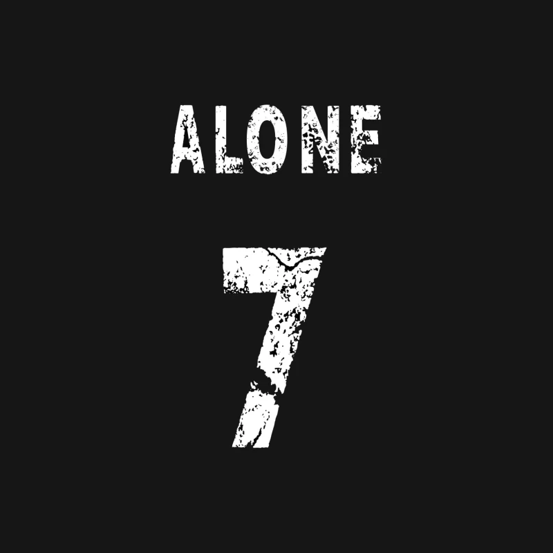 Allein, Zahl Sieben, Grunge Design Herren T-Shirt