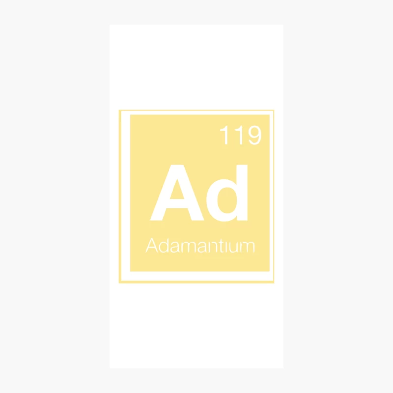 Fictional Chemical Element: Adamantium in Periodic Table Style iPhone Case