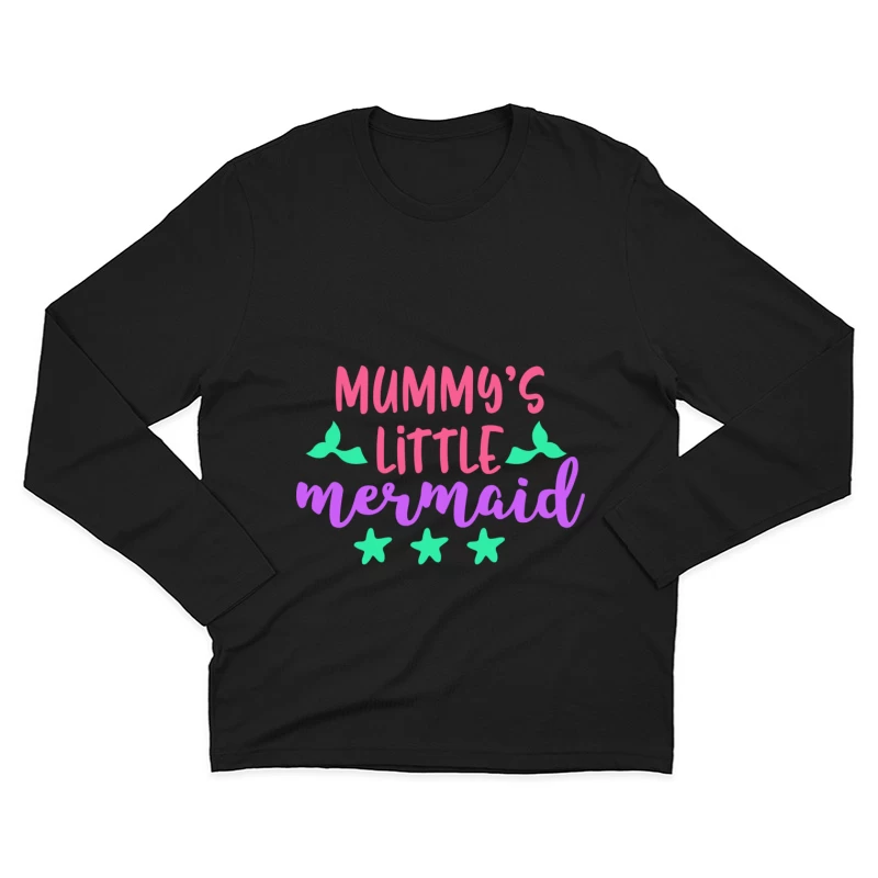 Maman a une petite sirène Homme Manches Longues T-Shirt