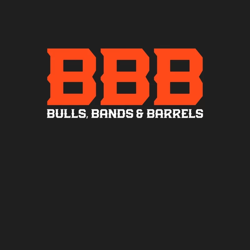 Orange BBB (Bulls Bands & Barrels) Western Event Logo Design Male Tank Top