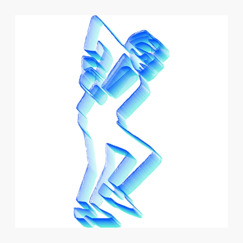 3D Neon Rudeboy Ska Man Design Pin