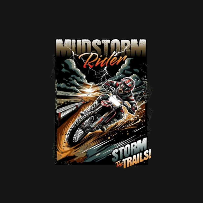 Mudstorm Rider: Extreme Off-Road Motorcycle Racing Through the Storm Mouse Pad