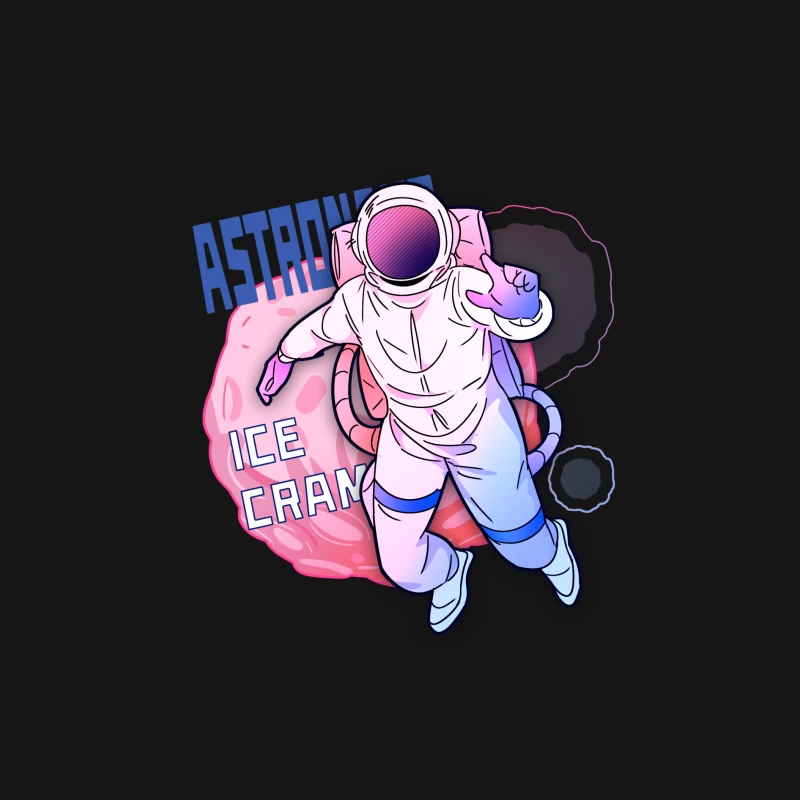 Astronaut genießt Eis im Weltraum Herren Langarm T-Shirt