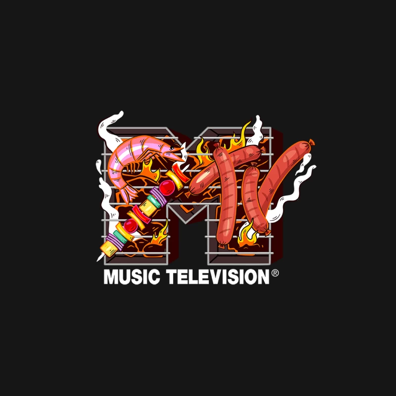 BBQ-Themen-MTV-Logo Herren T-Shirt