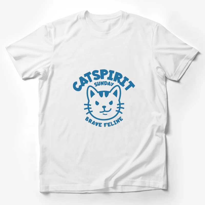 Mutige Katze Grafiken Herren T-Shirt