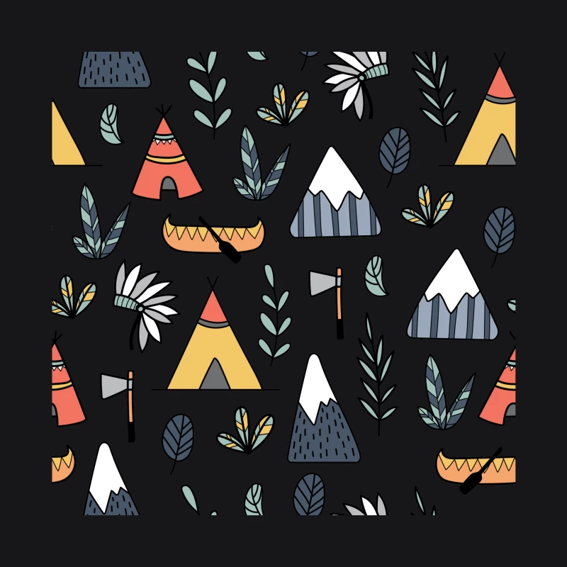 Motifs de camping et nature Femme Sweat à capuche