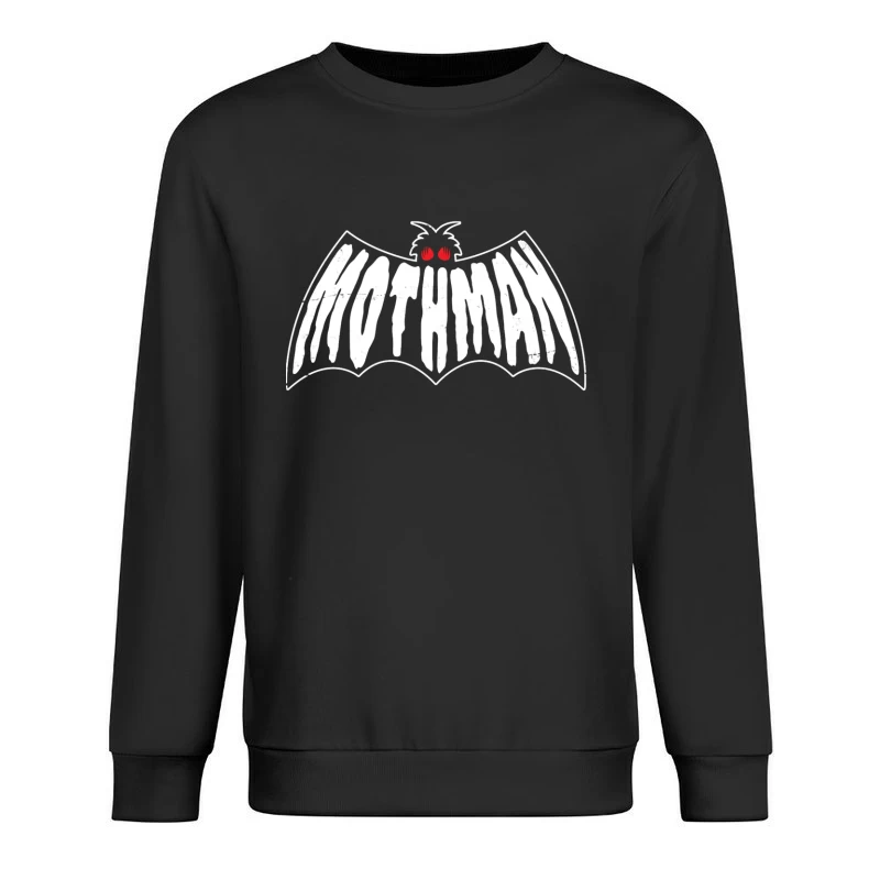 Minimalist White Bat with Red Eyes Male Pullover Sweatshirt