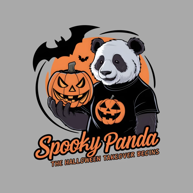 Spooky Panda's Halloween Takeover Female Pullover Hoodie