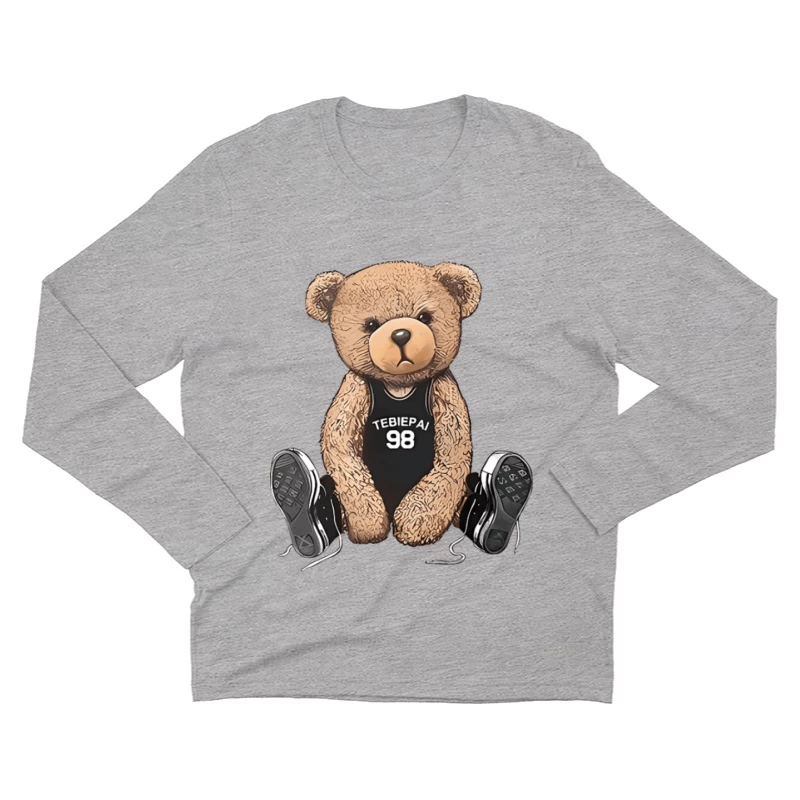 Bär im Basketballtrikot mit Turnschuhen Herren Langarm T-Shirt