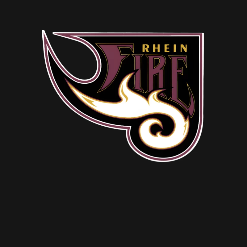 Rhein Fire Professional Football Team Logo with Stylized Flame Design Male T-Shirt