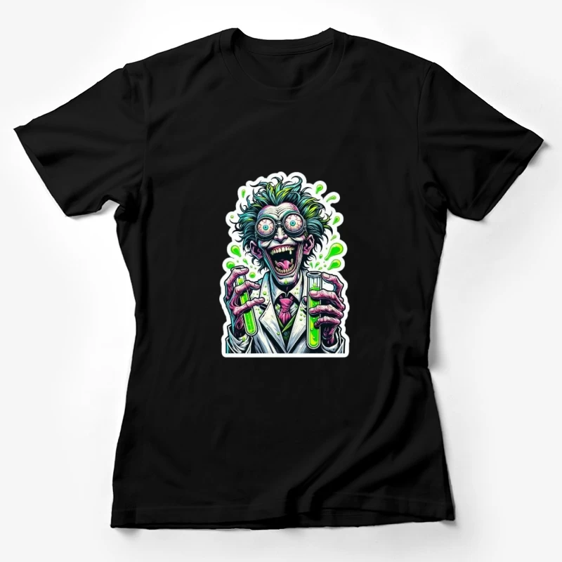 Verrückter Wissenschaftler mit Reagenzgläsern Damen T-Shirt