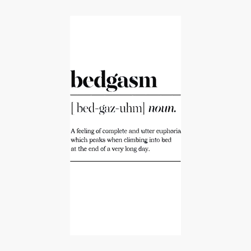 Bedgasm Definition Typographic Design iPhone Case