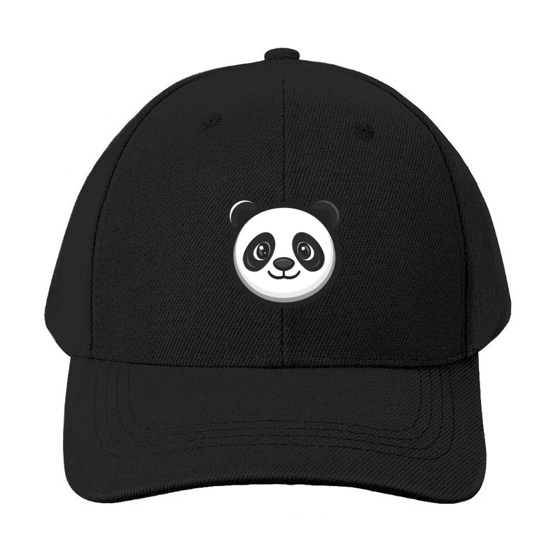 Cute Cartoon Panda Icon Smiling Baseball Cap