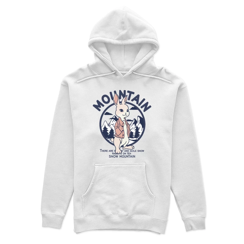 Schneehase auf Berg im Vintage-Stil Damen Pullover Hoodie