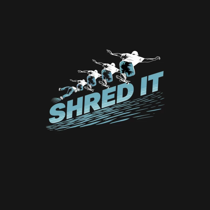 Dynamic Snowboarding Action Sports Typography Design Male T-Shirt