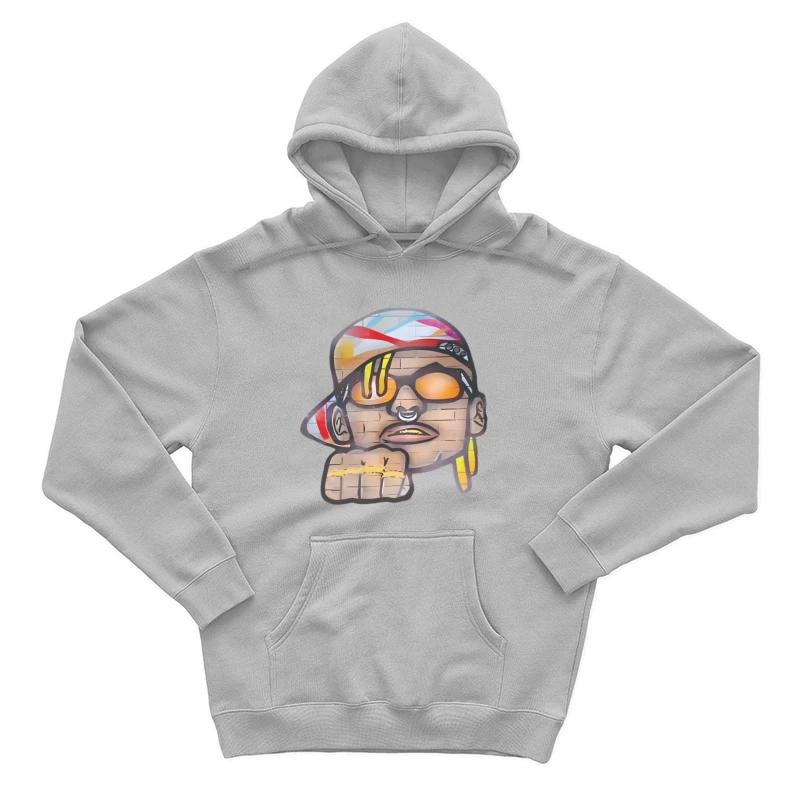 Arte graffiti con bandana e occhiali da sole Felpa con cappuccio Uomo