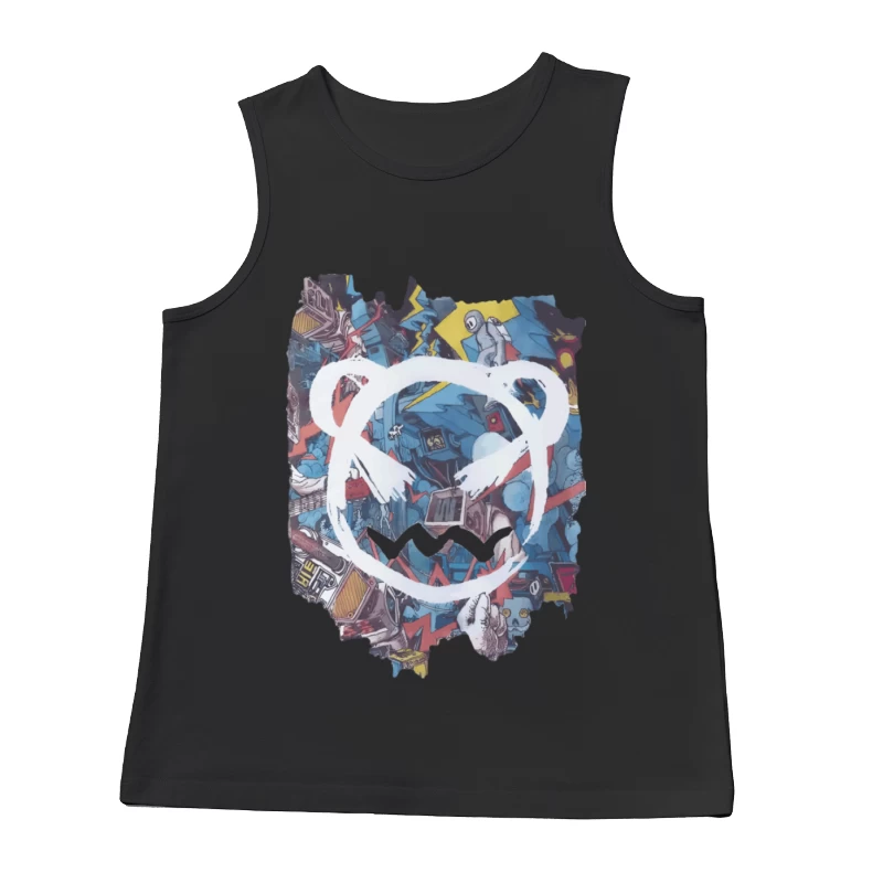 Abstrakte Graffiti-Bär Illustration Herren Tanktops