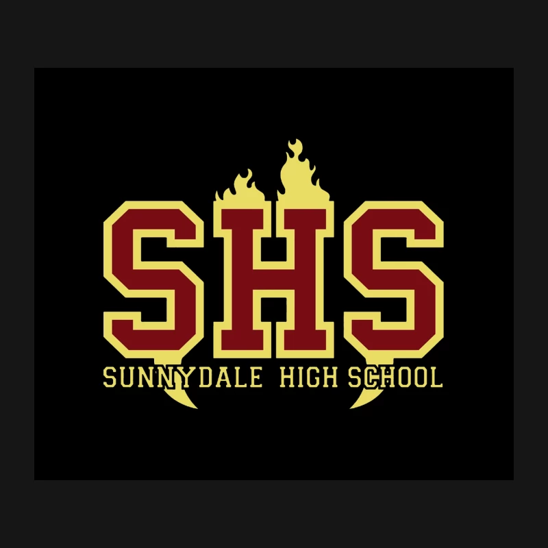 Sunnydale High School Fiery SHS Logo Mouse Pad