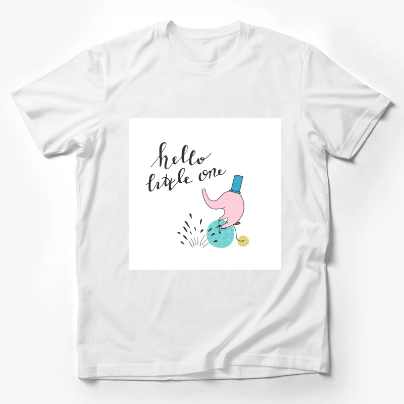 Illustration d'un éléphant avec chapeau et message Homme T-Shirt