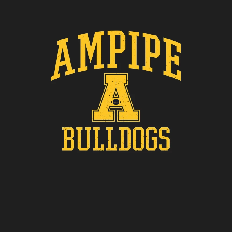 Ampipe Bulldogs: Yellow Football Team Logo Male Tank Top
