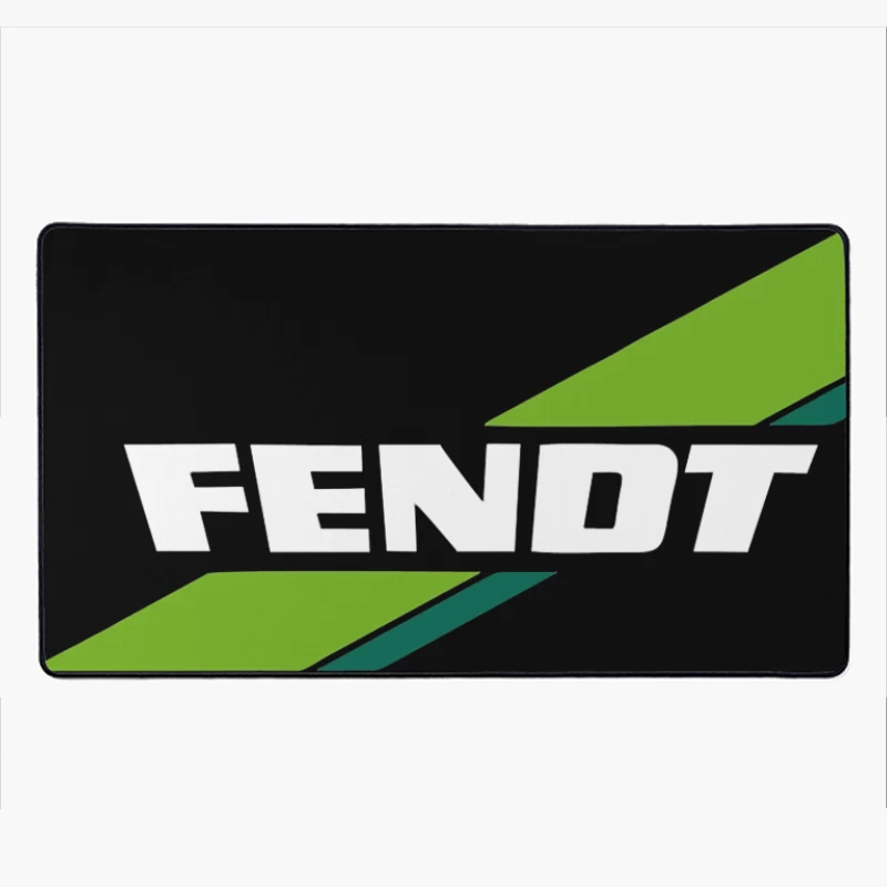 Fendt Agricultural Machinery Logo with Green Diagonal Stripes Desk Mat