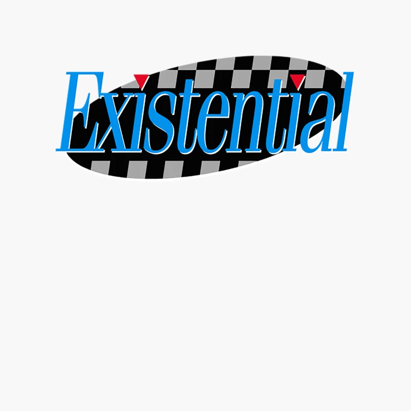 Existential 90s TV Tribute Graphic Design Cotton Tote Bag