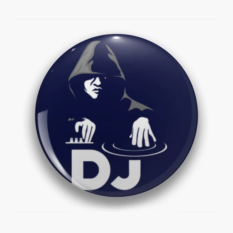 DJ Performing in Silhouette Pin