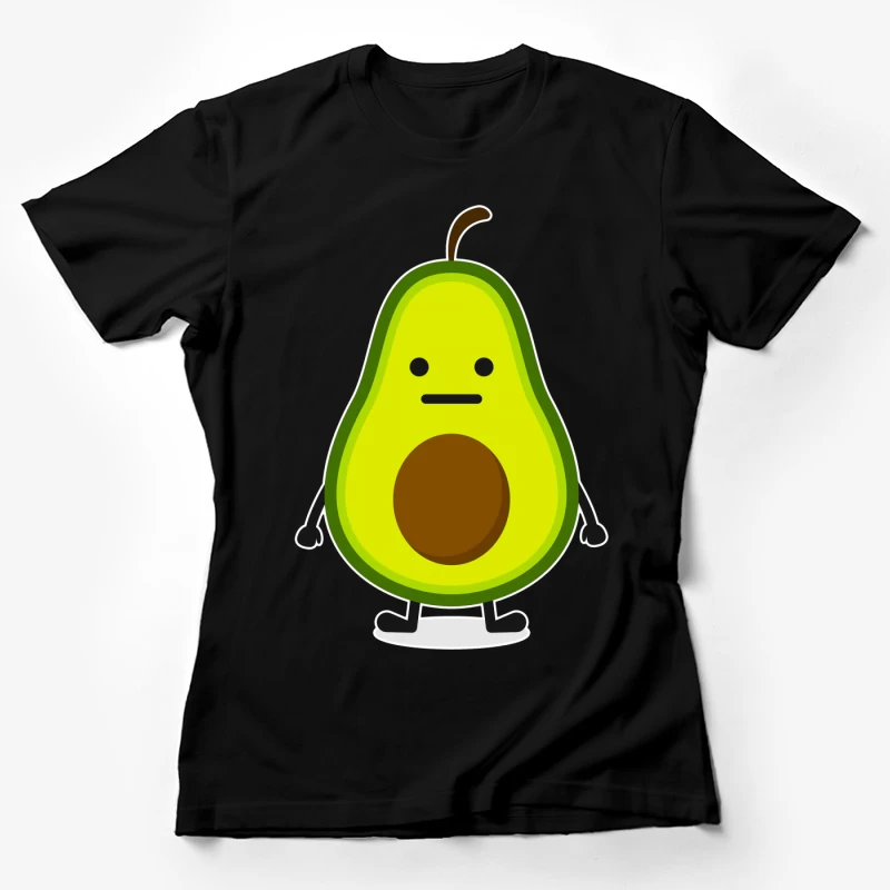 Niedliche Avocado-Karikatur Damen T-Shirt