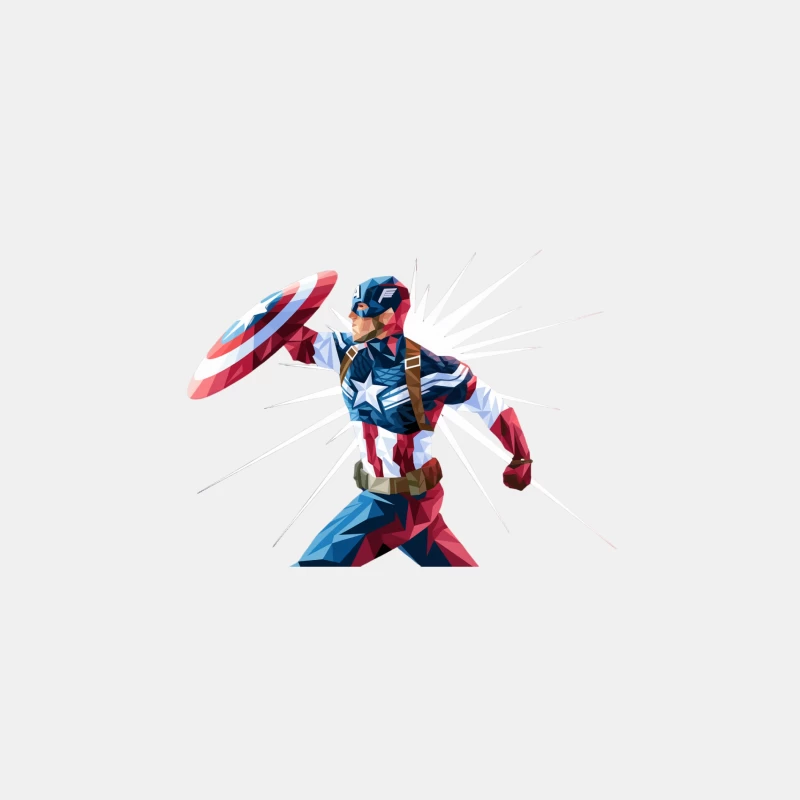 Captain America: Patriotic Superhero in Action Male Tank Top