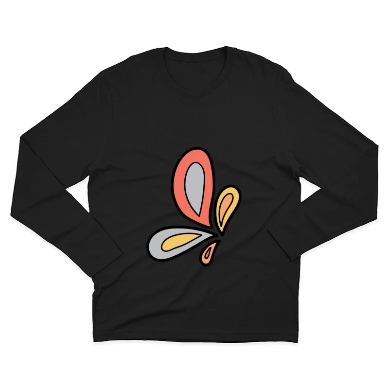 Papillon abstrait coloré Homme Manches Longues T-Shirt