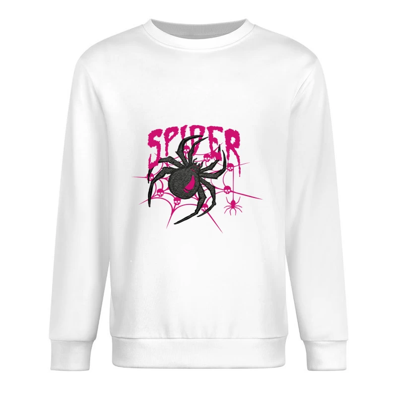 Spinnenmotiv mit Totenkopf Herren Pullover Sweatshirt
