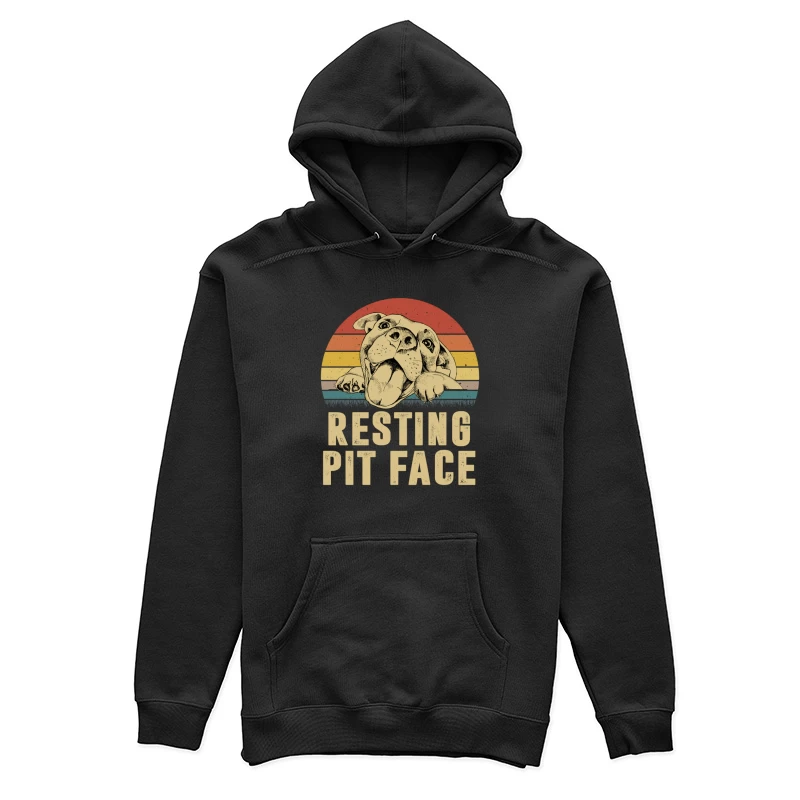 Visage de pit bull sur fond rétro Femme Sweat à capuche