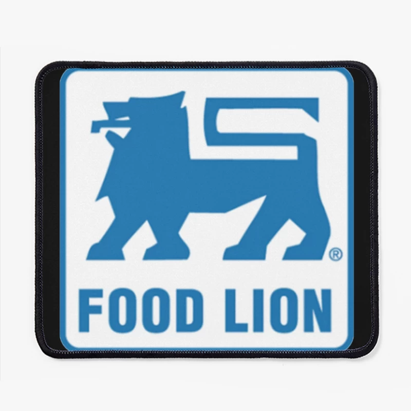 Food Lion Supermarket Chain Blue Logo with Lion Symbol Mouse Pad