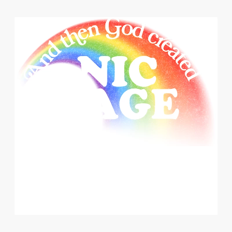 And Then God Created Nic Cage  Retro Fan Art Design Throw Pillow