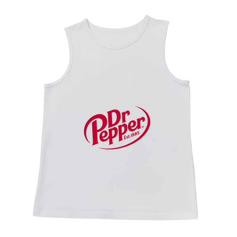 Dr Pepper Classic Red Logo Design - Established 1885 Male Tank Top