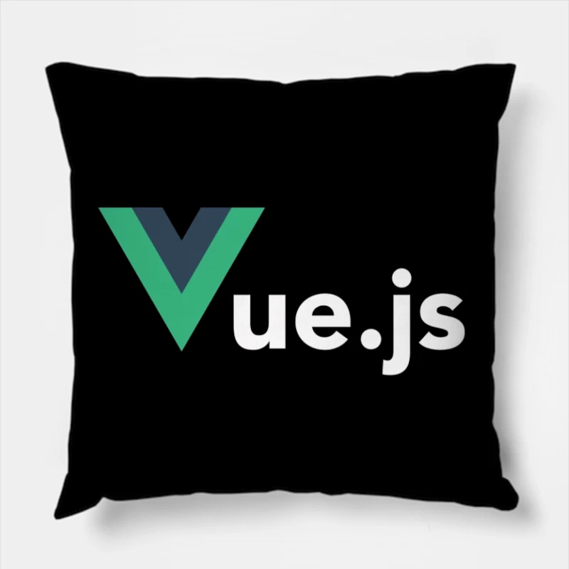 Vue.js JavaScript Frontend Framework Logo Throw Pillow