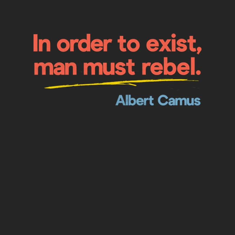 Albert Camus Typography Quote - Vintage Aesthetic Design Male Pullover Sweatshirt