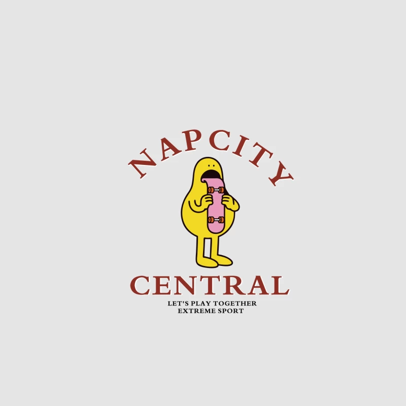 Nap City Skateboard Cartoon Herren Pullover Hoodie