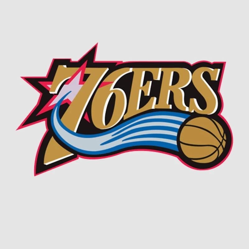 Philadelphia 76ers NBA Basketball Team Logo Male Pullover Hoodie