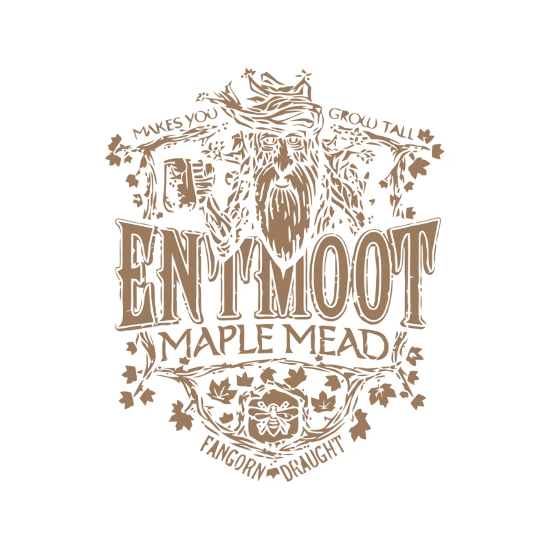 Entmoot Maple Mead: A Fangorn Draught Fantasy Illustration Tapestry