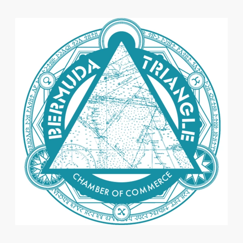 Bermuda Triangle Chamber of Commerce Throw Pillow