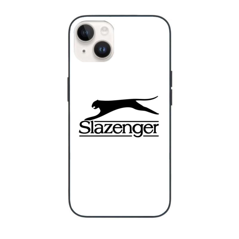 Slazenger Sports Brand Logo with Black Panther Silhouette iPhone Case