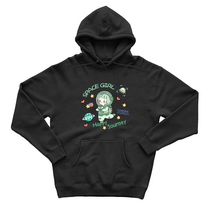 Fröhliche Reise mit Weltraummädchen Herren Pullover Hoodie