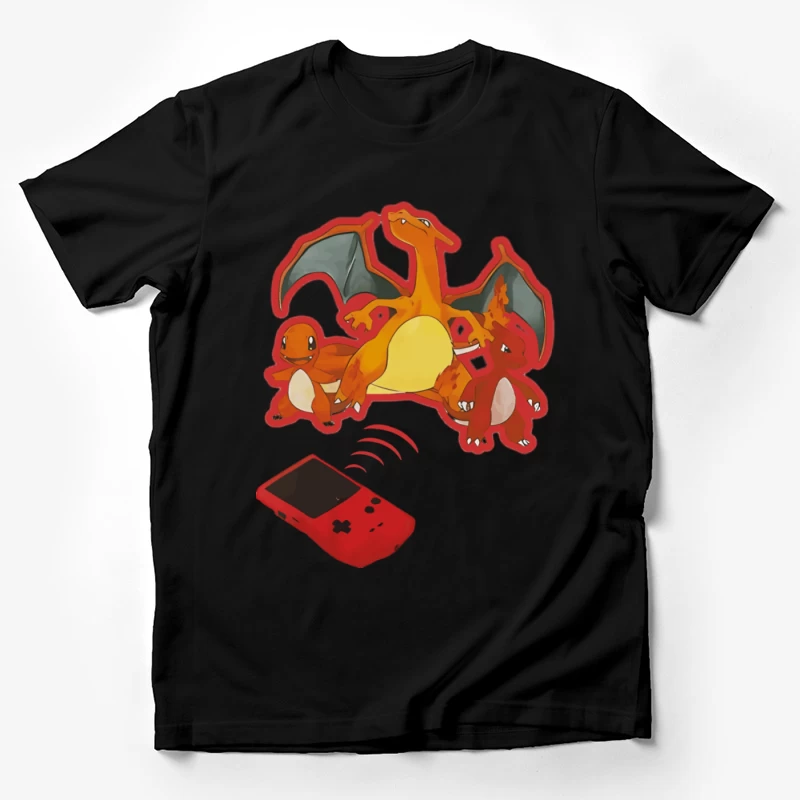 Charmander Entwicklung mit Pokédex Herren T-Shirt