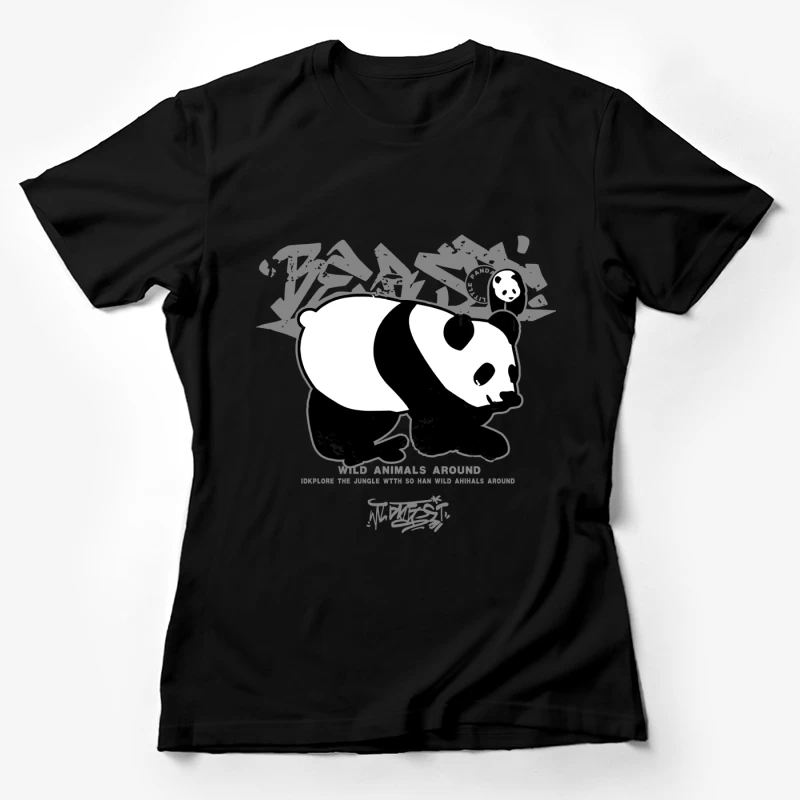 Panda-Graffiti: Wilde Tiere im Dschungel Damen T-Shirt