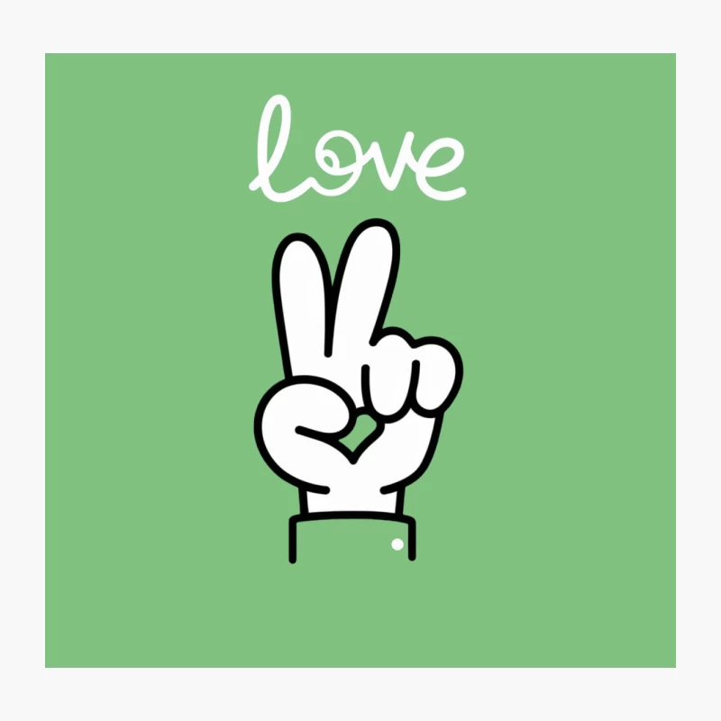 Simple Black and White Peace Hand Gesture Symbol Throw Pillow