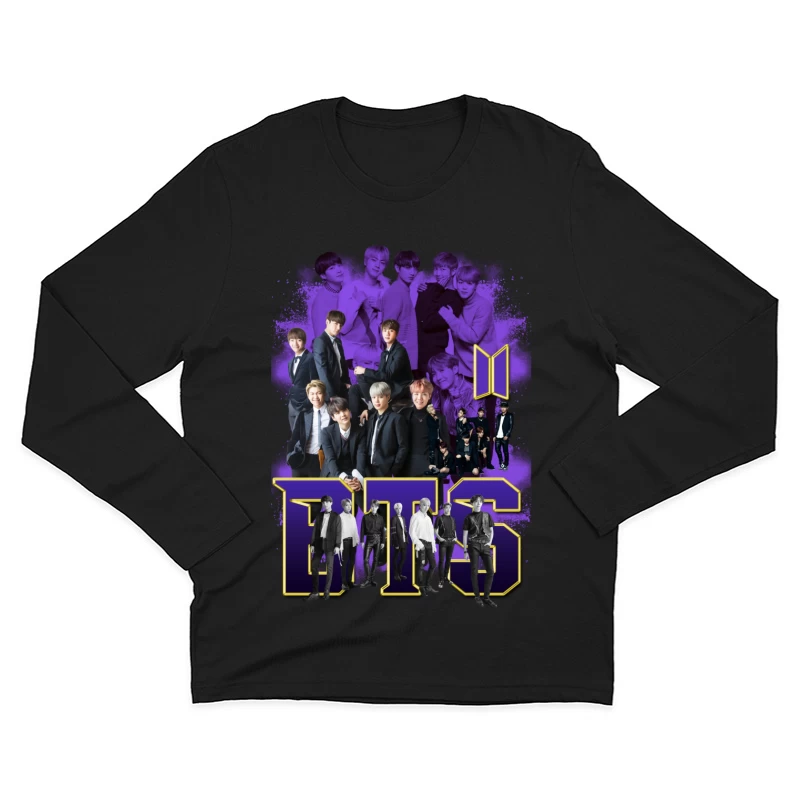 BTS Music Group Collage Male Long Sleeve T-Shirt