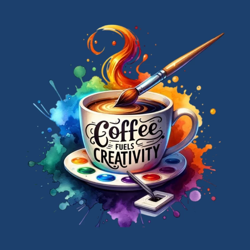 Coffee Fuels Creativity Male Pullover Hoodie