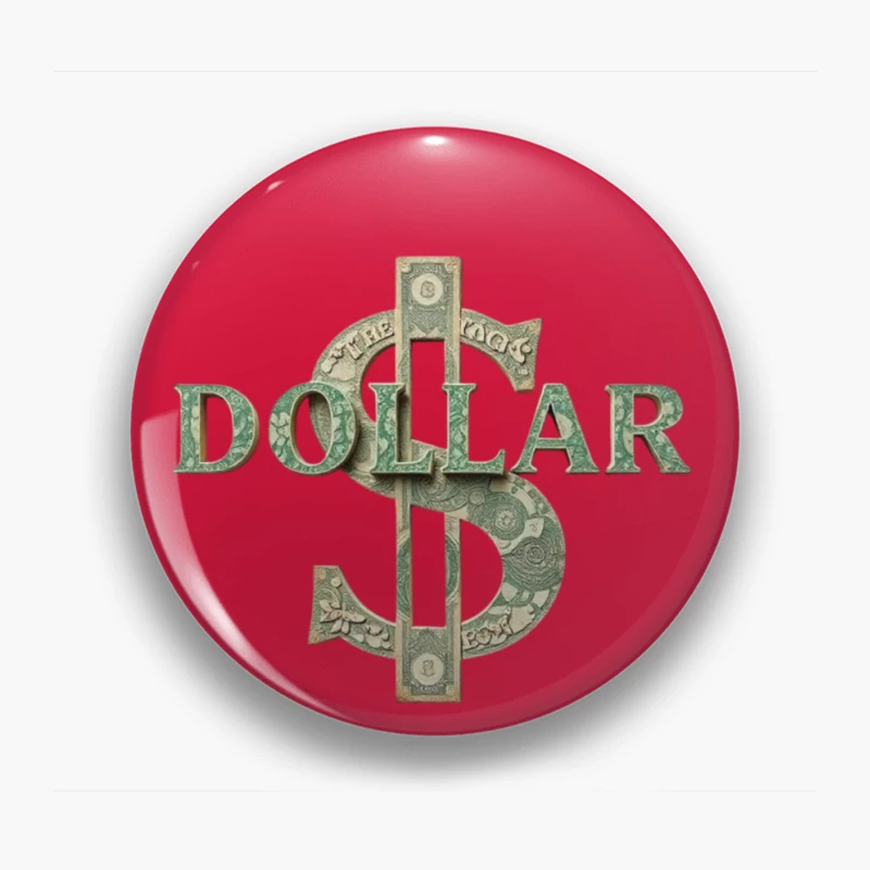 Creative Dollar Sign Typography Made from US Currency Pin