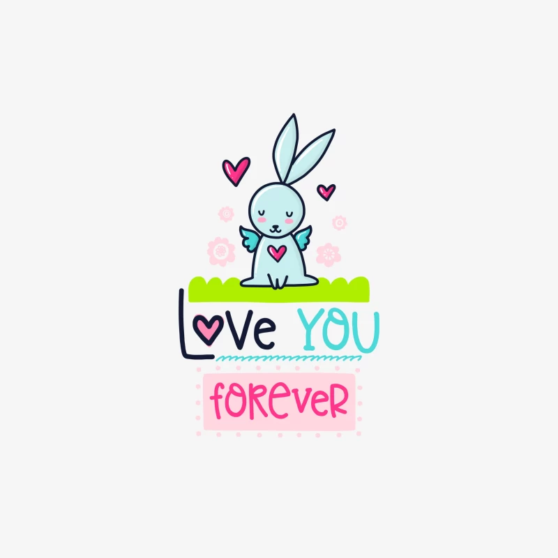 Lapin mignon avec message d'amour Homme Sweat-shirt à enfiler